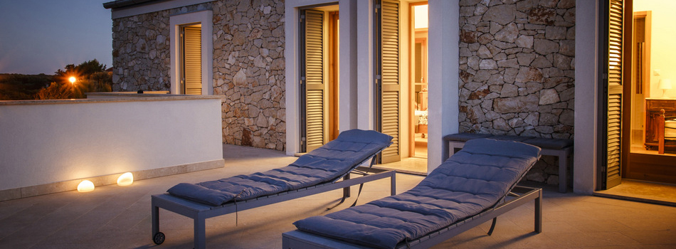 Silba island coast and villas