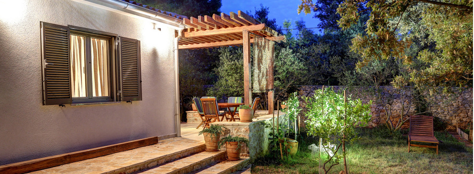 Silba island coast and villas