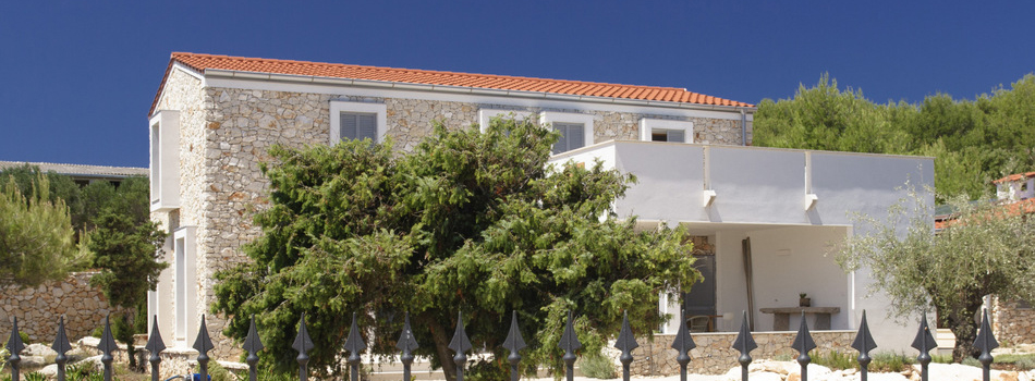 Silba island coast and villas